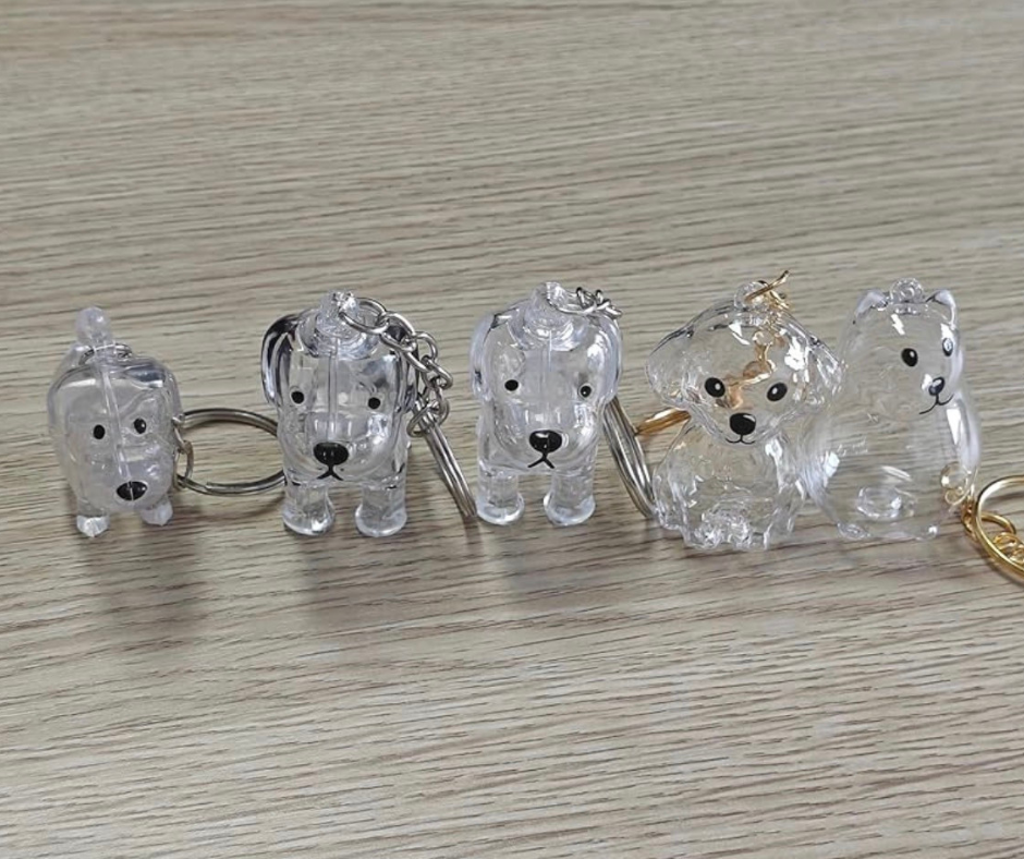 Llavero de almacenamiento de pelo (forma de perro)